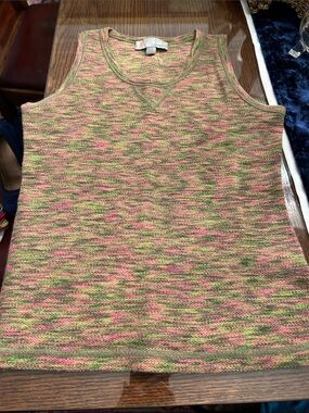 Missoni Pink & Green Striped Knit Tank